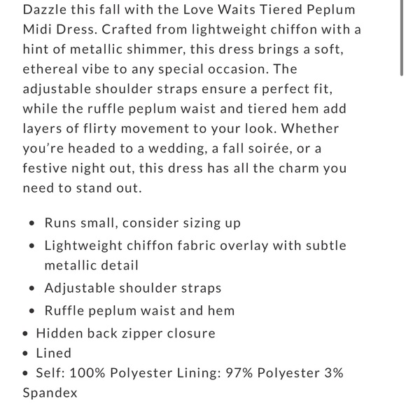 NWOT Vici burgundy peplum midi dress - Picture 12 of 12